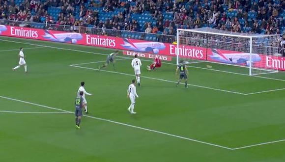 Brillante jugada colectiva de la Real Sociedad: en tres toques rompió el bloque defensivo del Real Madrid para remecer las redes. (Foto: captura de video)