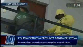 Los Olivos: capturan a raqueteros que asaltaban en falso taxi