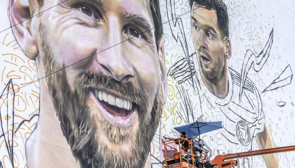 El mural de Messi se luce en Wynwood| EFE