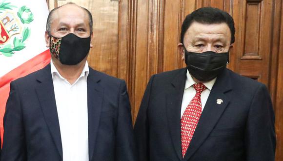 En noviembre del 2021, cuando Juan Silva fue interpelado como titular del MTC, Enrique Wong se expresó en contra de que el ministro sea censurado. (Foto: MTC)