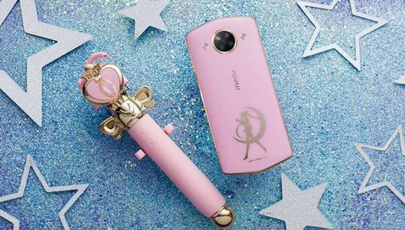 Así lucirá el nuevo smartphone inspirado en las aventuras de la princesa de la Luna, Sailor Moon. (Foto: Twitter @meituofficial)