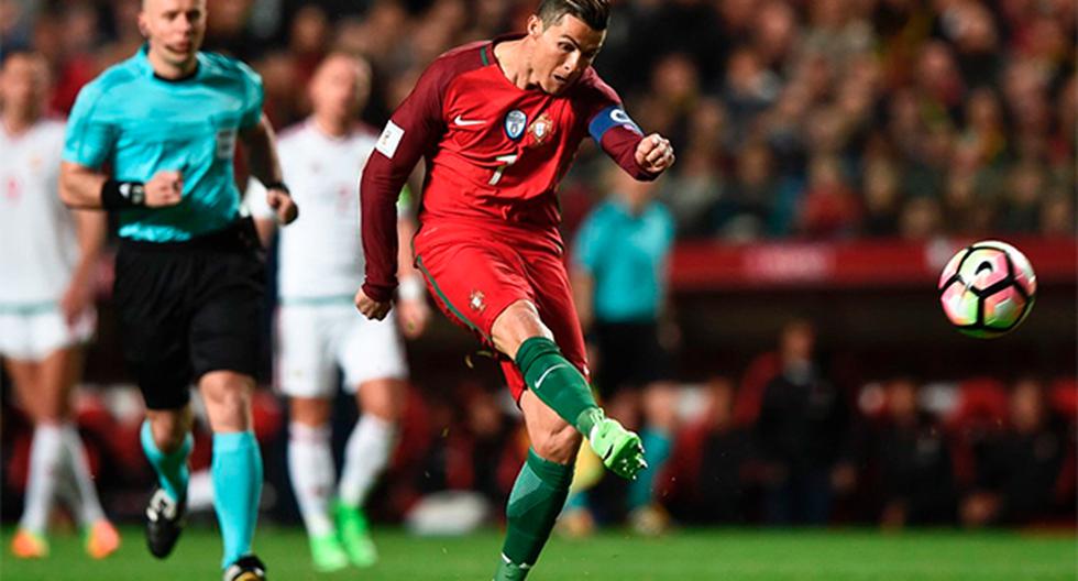 A los 36 minutos, Cristiano Ronaldo se hizo presente en el marcador para anotar el 2-0 de Portugal ante Hungría, por el Grupo B de las Eliminatorias en Europa. (Foto: Twitter)