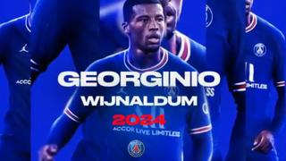 Es oficial: Wijnaldum firmó por PSG y desestimó la propuesta de Barcelona