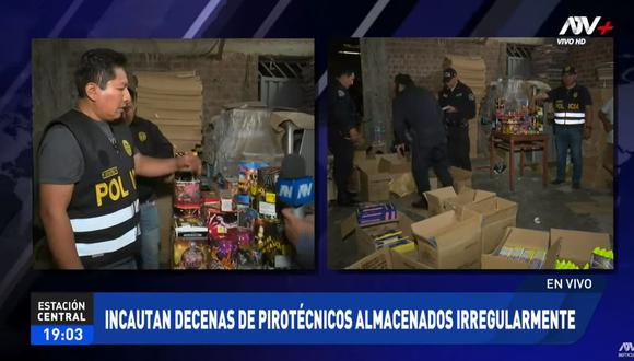 Cohetes, luces de bengala, tortas, rasca pies, entre otros tipos de pirotécnicos fueron encontrados en el inmueble que tenía facha de una imprenta.