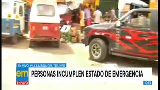 Mototaxis incumplen el estado de emergencia en Villa María del Triunfo