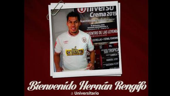 Universitario: Hernán Rengifo firmó para el 2016