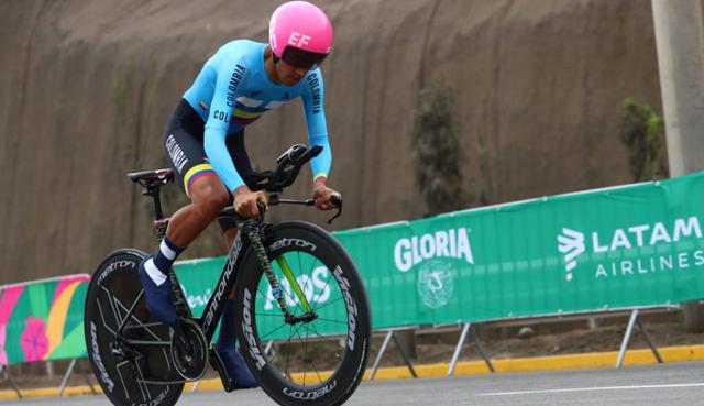 Colombiano Daniel Martínez ganó la carrera de ciclismo de ruta contra el tiempo. (Fotos: Alessandro Currarino) / GEC)