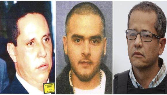 De izquierda a derecha, Tirso Matínez Sánchez, Pedro Flores y Jorge Cifuentes, testigos en el juicio contra 'El Chapo' Guzmán. (AP).