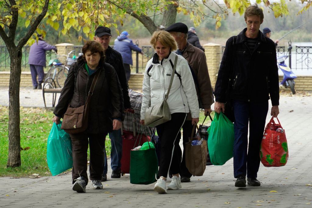 Residents of Kherson have been evacuated, some by force.  (GETTY IMAGES)