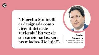 Políticos comentan el pase de Fiorella Molinelli a Vivienda [FRASES]