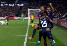 Neymar anota el tercer gol de PSG ante el Bayern Munich