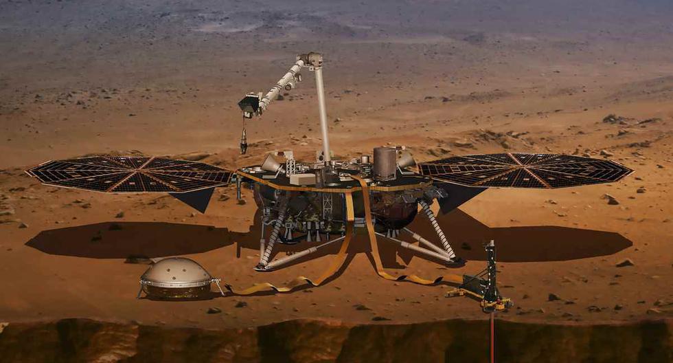 El robot InSight de la NASA y su sismógrafo ya han detectado casi 500 temblores en las entrañas del planeta rojo. (Foto: AFP/NASA)