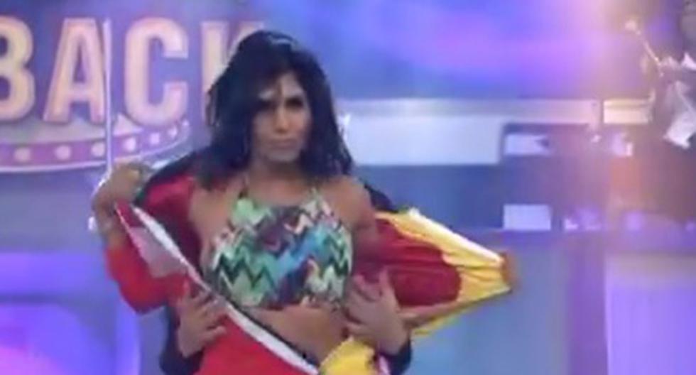 Leysi Suárez sufrió un impasse durante su presentación en Los Reyes del Playback. (Foto: Captura de video)