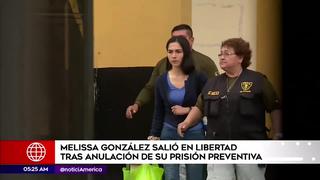 Melisa González Gagliuffi tras salir del penal: “Entiendo el dolor, pero agradezco a Dios por mi libertad”