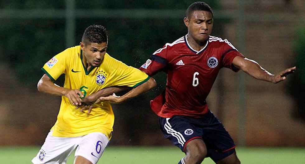 Brasil venció 3-2 a Colombia por el Sudamericano Sub 17. (Foto: EFE)