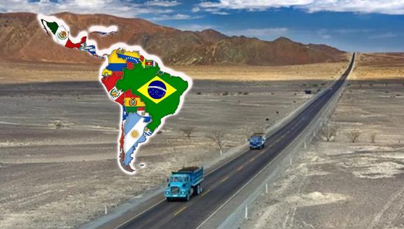 ¿Cuál es la carretera más larga de América que cruza varios departamentos del Perú?