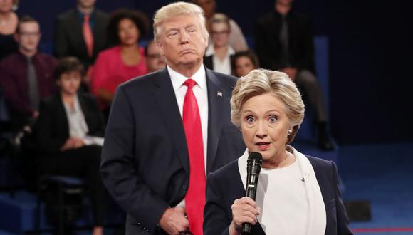 La ex candidata admitió haberse sentido intimidada cuando su ex rival se ubicó detrás de ella durante el segundo debate. (Foto: AFP)