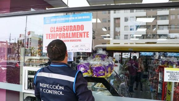 La Municipalidad de San Miguel clausuró algunos locales del centro comercial Strip de Paso. El Tambo fue uno de ellos. (Foto: Municipalidad de San Miguel)