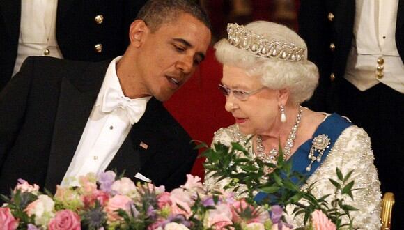 Barack Obama y la reina Isabel II del Reino Unido. (Foto: AFP)
