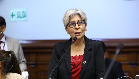 María Agüero, de Perú Libre, evitó reconocer como terrorista a Víctor Polay y habló del "terrorismo del Estado". (Foto: Congreso)