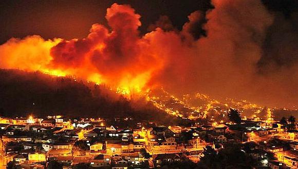 Incendio en Valparaíso: los videos más impactantes