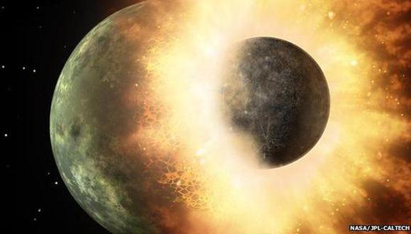 Una gigantesca colisión dio origen a la Luna