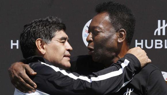 Pelé escribió una emotiva carta a Diego Maradona, a una semana del fallecimiento del argentino. (Foto: AFP)