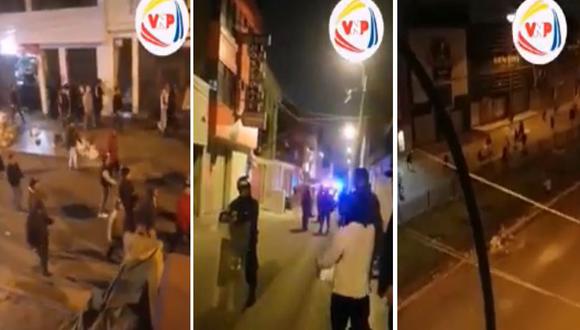 Anoche, un grupo de personas atacó un hospedaje donde viven ciudadanos venezolanos, denunció la Embajada de Venezuela en Perú. (Captura: Jonathan Delgado)