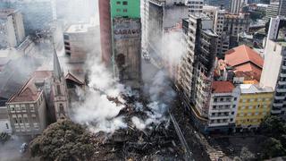 Sao Paulo: Reducen a 4 los desaparecidos tras colapso de edificio en llamas