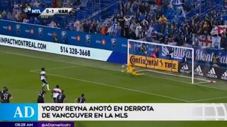 Yordy Reyna anotó un gol en derrota de Vancouver en la MLS