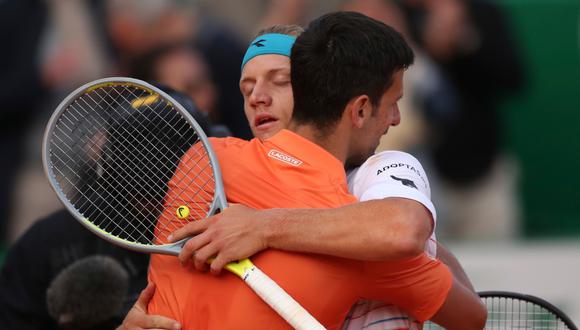 Alejandro Davidovich derrotó a Novak Djokovic en el Masters 1.000 de Montecarlo | Foto: AP