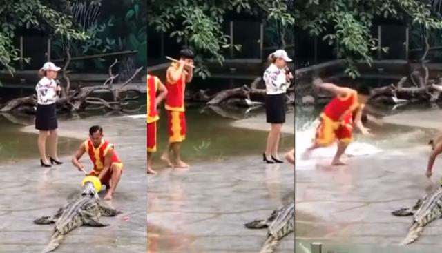 Los cuidadores de un zoológico en China fueron captando en un video de Facebook protagonizando un divertido viral. En redes sociales este clip ha generado divertidos comentarios y millones de vistas. (Foto: Captura)