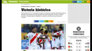 Perú vs. Ecuador: así informaron en el mundo triunfo en el Estadio Olímpico Atahualpa