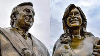 Vandalizaron las estatuas de Néstor y de Cristina Kirchner en Río Gallegos