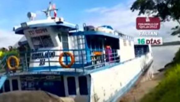 Cerca de 300 turistas permanecen retenidos casi 24 horas en el río Marañón como protesta tras derrame de petróleo por parte de la comunidad de Cuninico, en Loreto. (Captura: Latina)