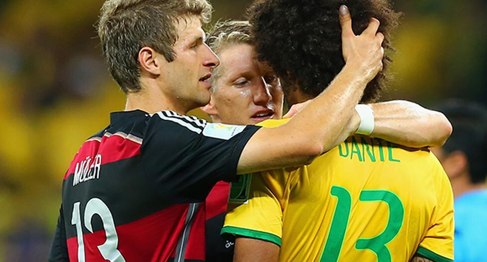 Hace 3 años, Alemania goleó 7-1 a Brasil en el Mundial 2014. Thomas Müller lanzó una broma contra los brasileños en la pasada oportunidad. Este año hizo ésto. (Foto: Getty Images)
