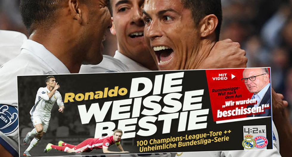 Cristiano Ronaldo fue criticado por la prensa alemana tras la eliminación del Bayern Munich | Foto: Getty/Edición