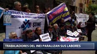 Trabajadores del INEI acatan huelga de hambre y denuncian que perciben sueldos por debajo del mínimo