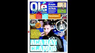 Messi: portadas en Argentina piden que siga en selección