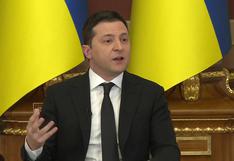 Ucrania: Presidente Voldomir Zelenski pide no sembrar el pánico