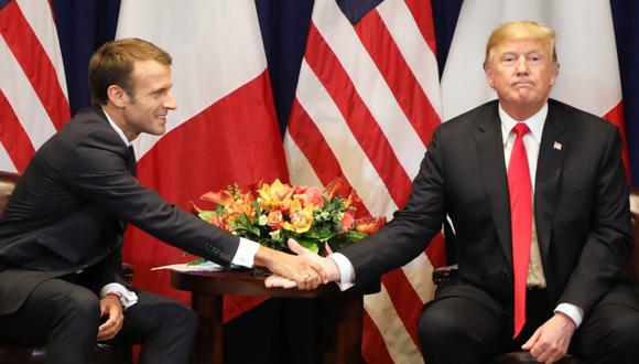 Donald Trump critica duramente a Emmanuel Macron por comentarios sobre defensa europea. (AFP)