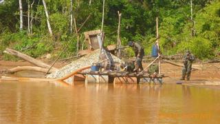 Realizan interdicción de minería ilegal en río Malinowski