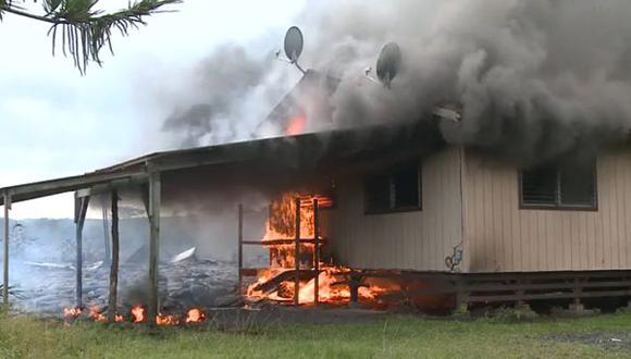 Hawái: Así devoró una casa la lava del volcán Kilauea [VIDEO]