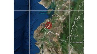 Sismo de magnitud 4,7 se reportó esta mañana en Tumbes