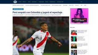 Perú vs. Colombia: lo que dijo prensa internacional