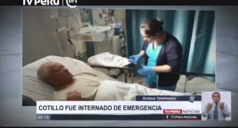 Pedro Cotillo fue internado en clínica por sufrir descompensación. (Foto: TVPerú.gob.pe)