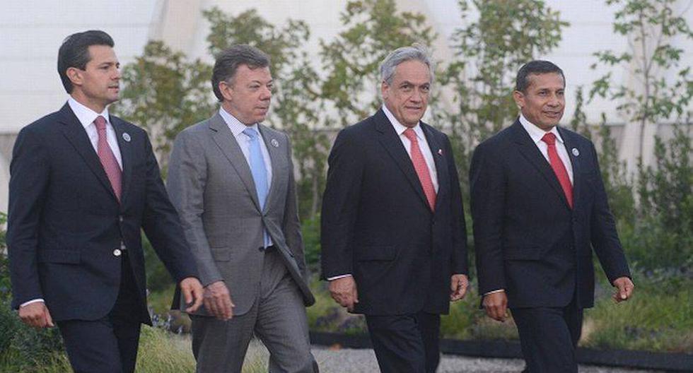 Pe&ntilde;a Nieto, Santos, Pi&ntilde;era y Humala. Un bloque lleno de futuro. (Foto: Presidencia de Chile)