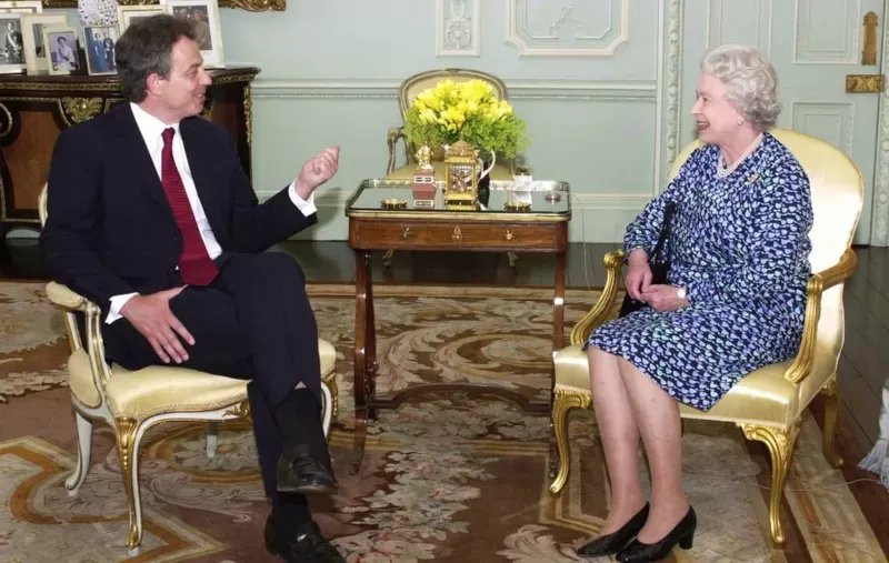 As much as they saw each other weekly, the queen refused to call Prime Minister Anthony Blair by his diminutive first name: Tony.  GETTY IMAGES