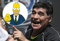 Homero Simpson respondió críticas de Diego Maradona de la peor manera