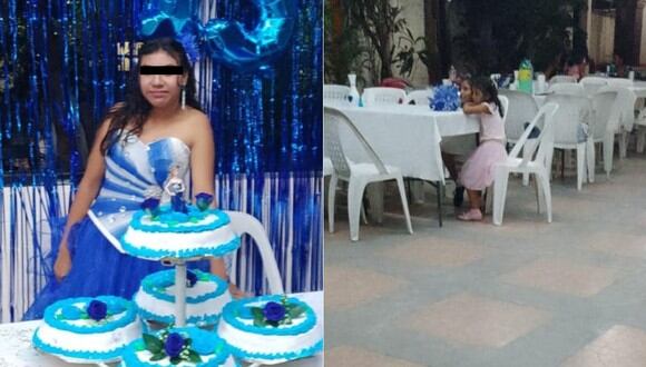 Cumpleañera posando con el pastel en su fiesta de XV. (Imagen:
